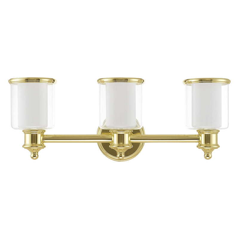 Middlebush 3-Light Bath Vanity Light in Polished Brass