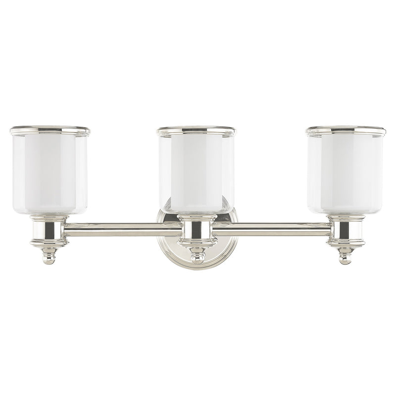 Middlebush 3-Light Bath Vanity Light in Polished Nickel