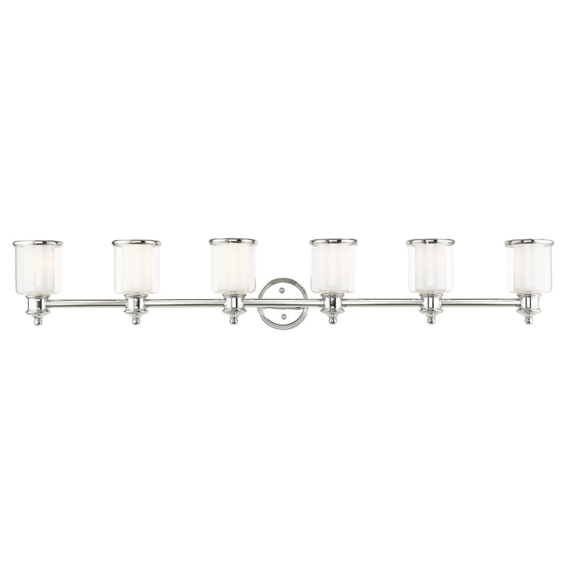 Middlebush 6-Light Extra Large Bath Vanity Light in Polished Nickel