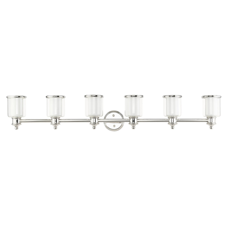 Middlebush 6-Light Extra Large Bath Vanity Light in Polished Nickel