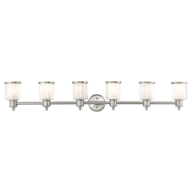 Middlebush 6-Light Extra Large Bath Vanity Light in Brushed Nickel