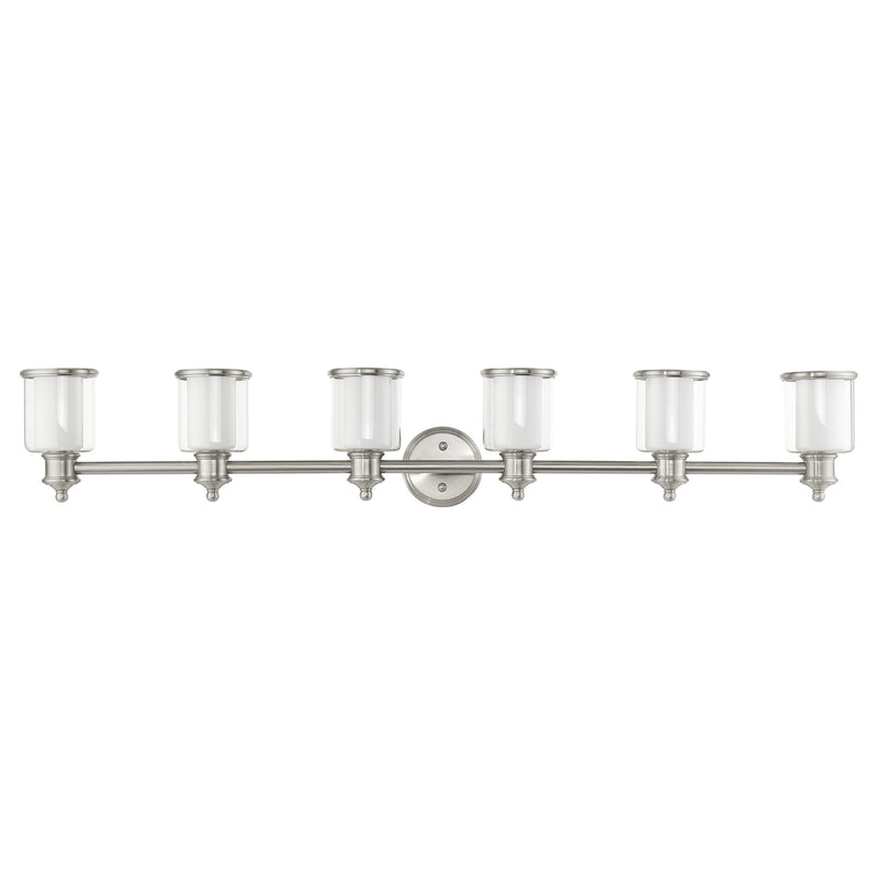 Middlebush 6-Light Extra Large Bath Vanity Light in Brushed Nickel