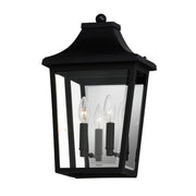 Sutton Place VX 2 Light Outdoor Pocket Sconce in Black