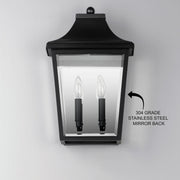 Sutton Place VX 2 Light Outdoor Pocket Sconce in Black