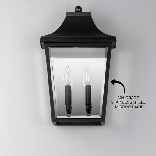 Sutton Place VX 2 Light Outdoor Pocket Sconce in Black