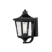 Sutton Place VX 14" 1 Light Outdoor Wall Lantern in Black