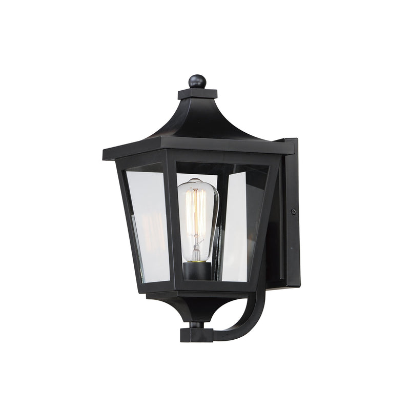 Sutton Place VX 14" 1 Light Outdoor Wall Lantern in Black