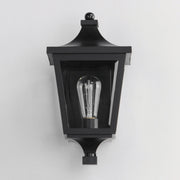 Sutton Place VX 14" 1 Light Outdoor Wall Lantern in Black