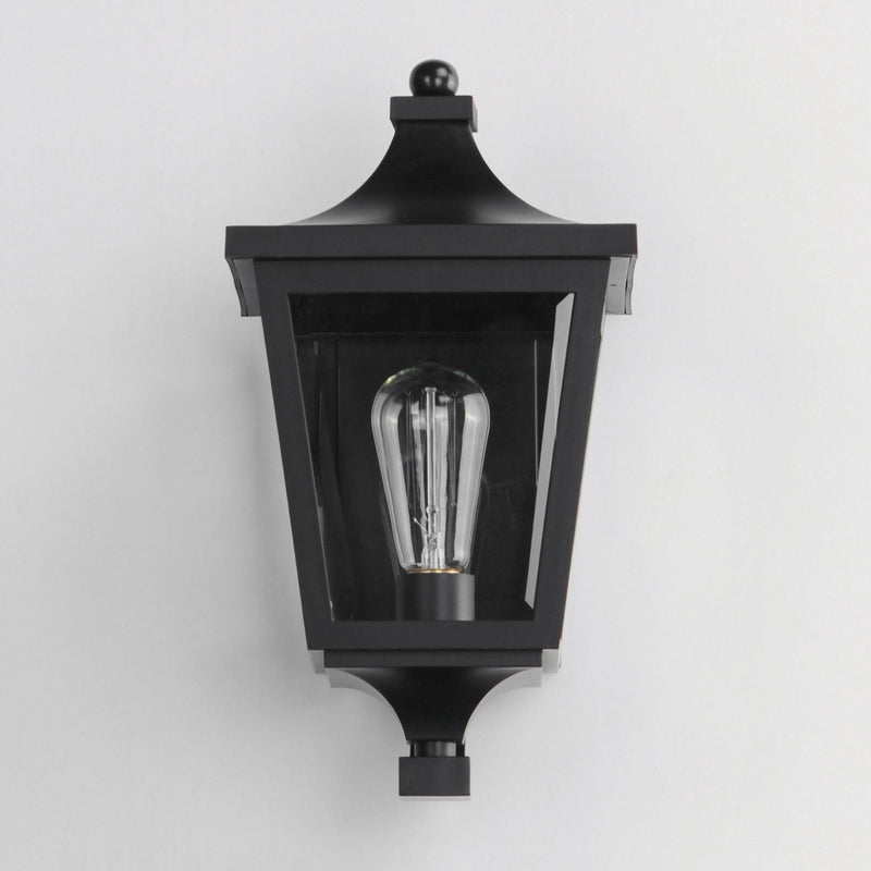 Sutton Place VX 14" 1 Light Outdoor Wall Lantern in Black