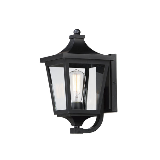 Sutton Place VX 14" 1 Light Outdoor Wall Lantern in Black