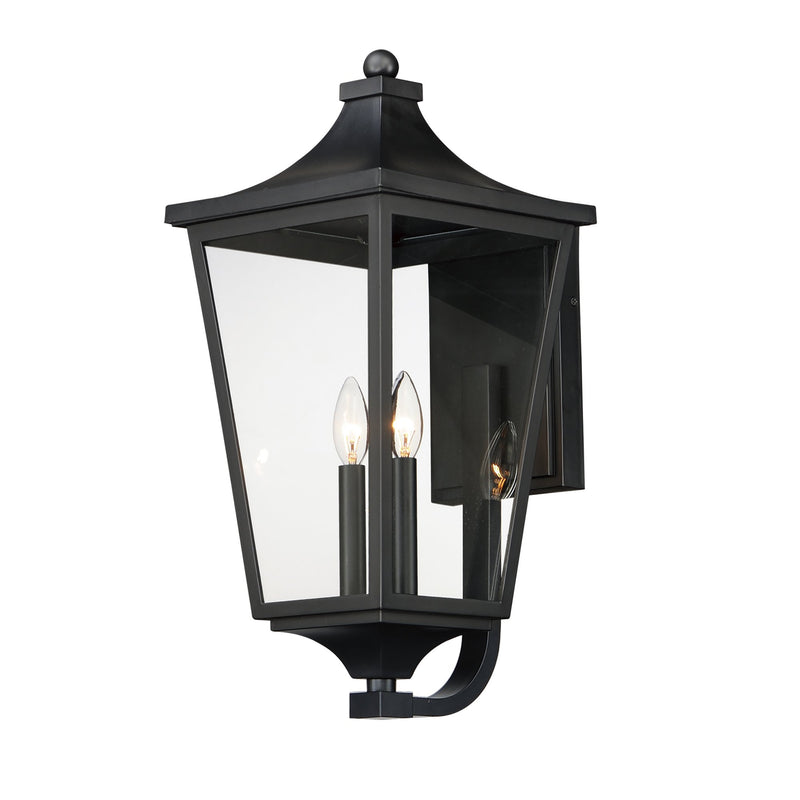 Sutton Place VX Large 2 Light Outdoor Wall Lantern in Black