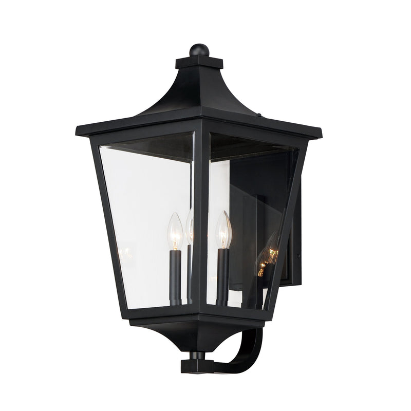 Sutton Place VX 3 Light Outdoor Wall Lantern in Black