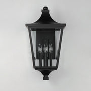 Sutton Place VX 3 Light Outdoor Wall Lantern in Black