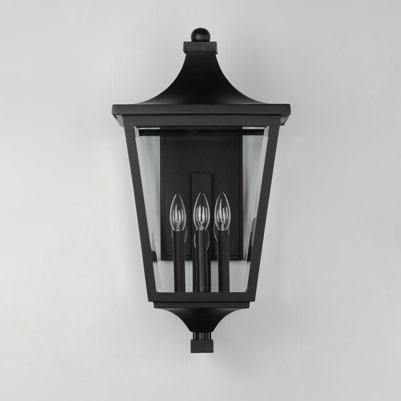 Sutton Place VX 3 Light Outdoor Wall Lantern in Black