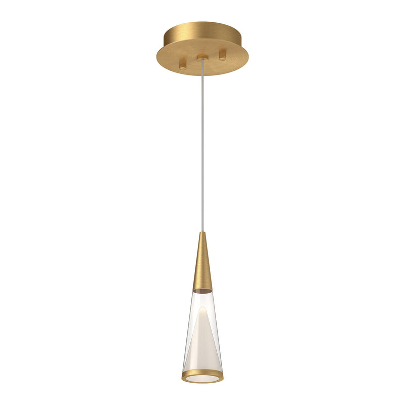 Malabar 3" Pendant in Brushed Gold