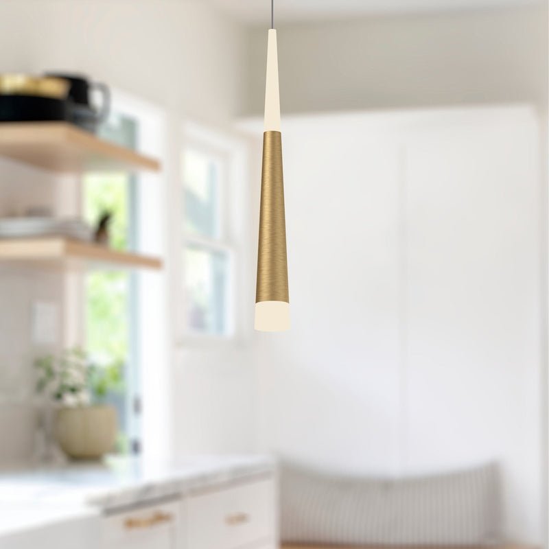 Ultra 2" Pendant in Brushed Gold