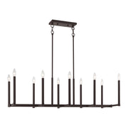 Alpine 10-Light Linear Chandelier in Bronze