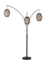 Maui 3-Light Arc Floor Lamp in Antique Bronze