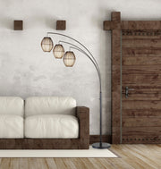 Maui 3-Light Arc Floor Lamp in Antique Bronze