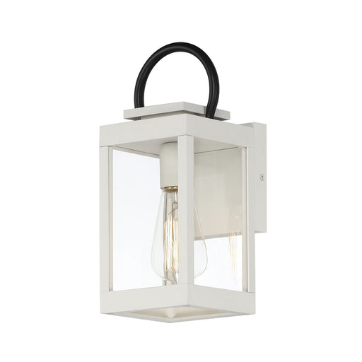 Nassau 1 Light Outdoor Wall Lantern in White / Black