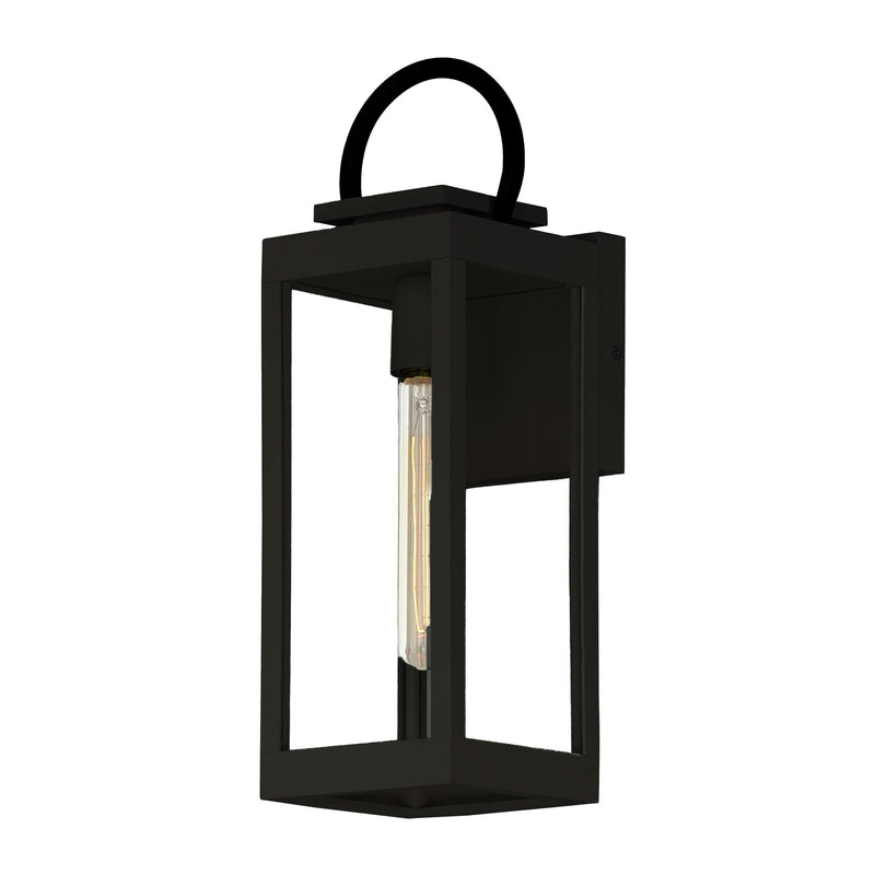 Nassau VX 1 Light Medium Outdoor Wall Lantern in Black