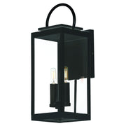 Nassau VX 2 Light Large Outdoor Wall Lantern in Black
