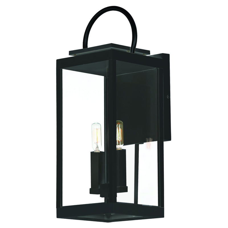 Nassau VX 2 Light Large Outdoor Wall Lantern in Black