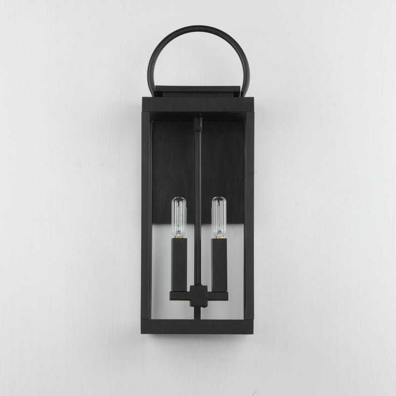 Nassau VX 2 Light Large Outdoor Wall Lantern in Black