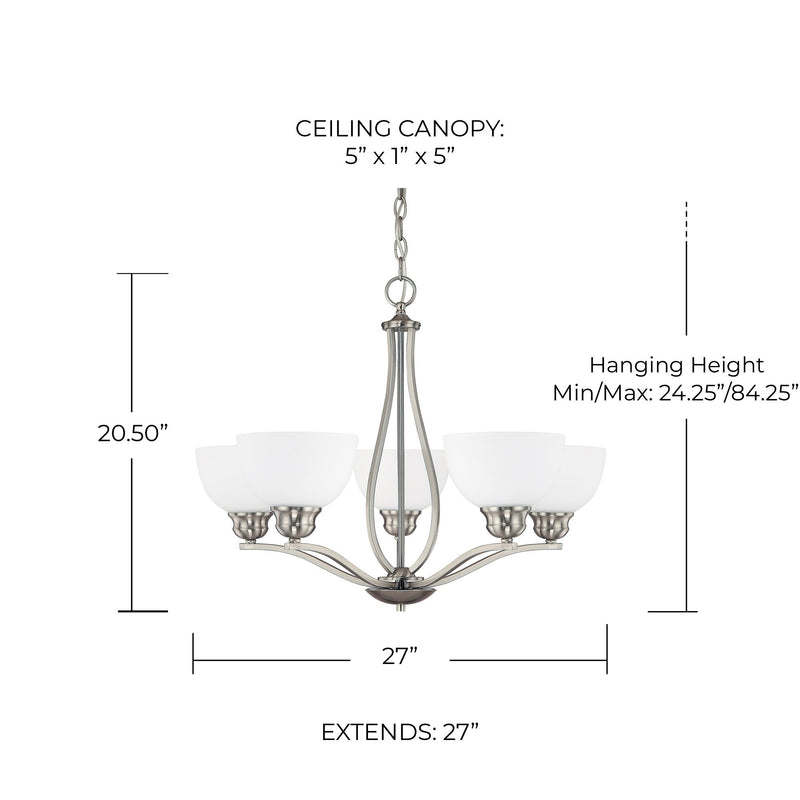 Stanton 5-Light Chandelier in Brushed Nickel