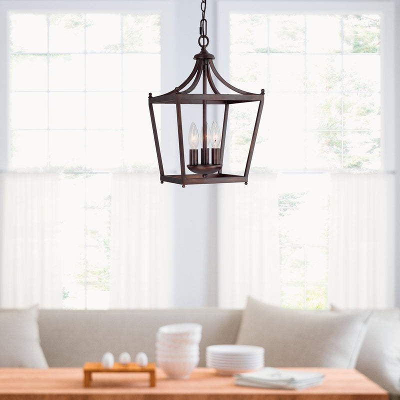 Stanton 3-Light Chandelier in Burnished Bronze