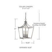 Stanton 3-Light Chandelier in Brushed Nickel