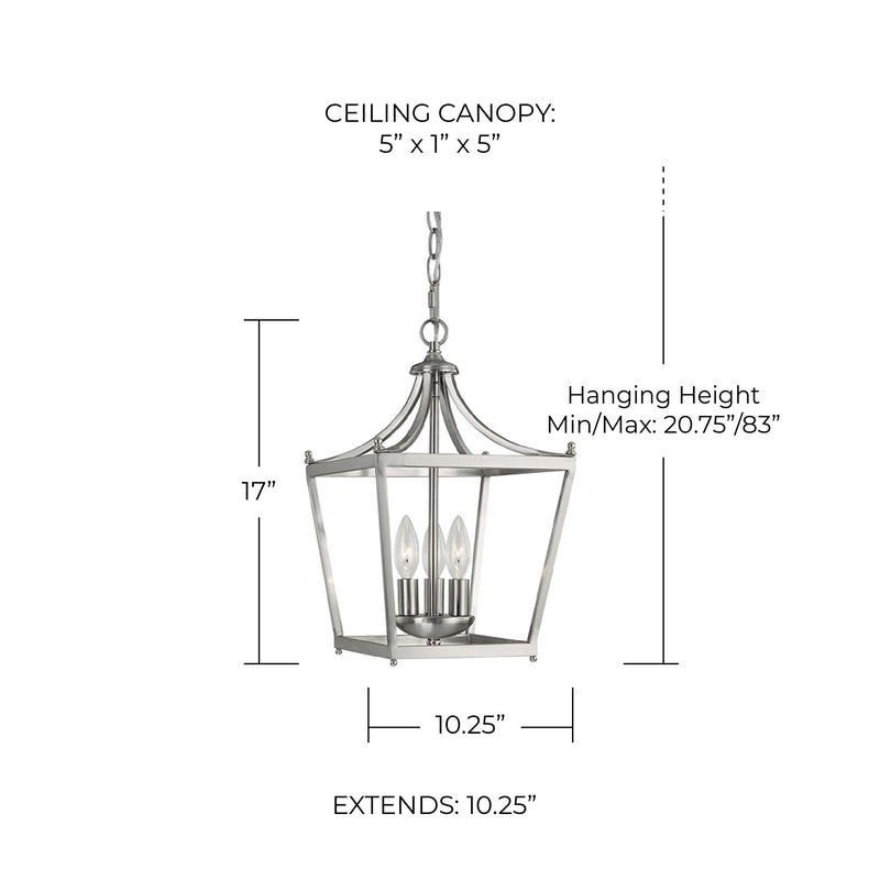Stanton 3-Light Chandelier in Brushed Nickel
