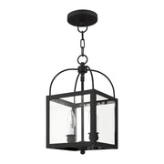 Milford 2-Light Convertible Mini Chandelier / Semi-Flush Mount in Black