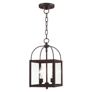 Milford 2-Light Convertible Mini Chandelier / Semi-Flush Mount in Bronze