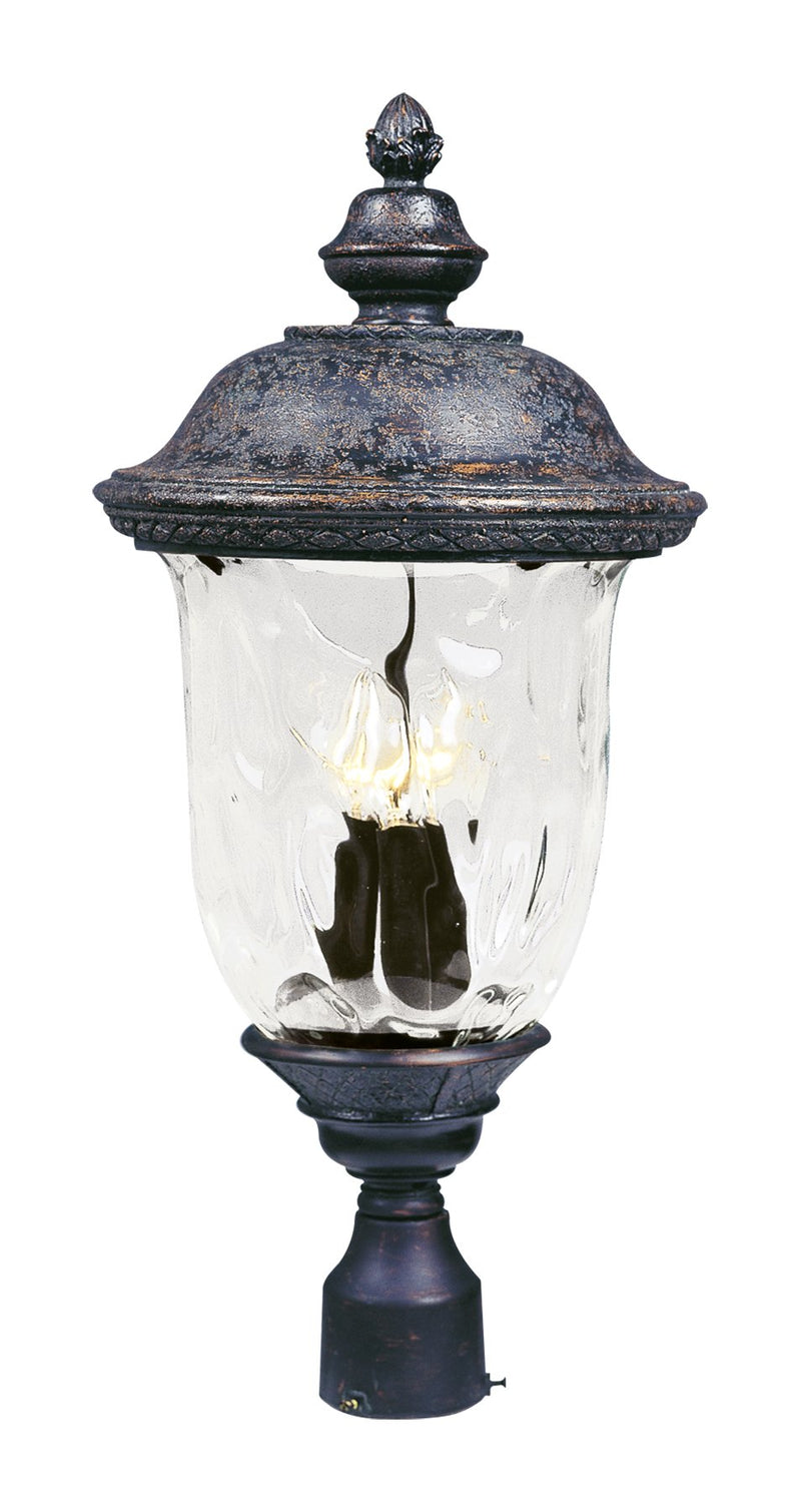 Carriage House VX 26" 3 Light Outdoor Post Lantern in Oriental Bronze