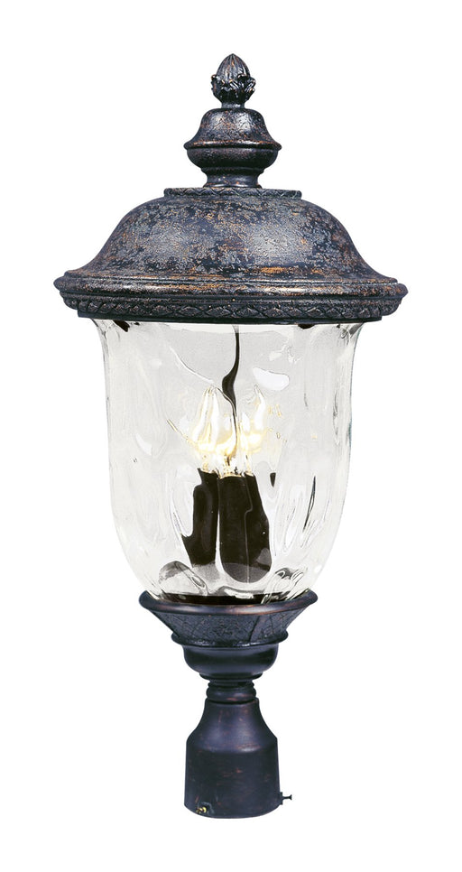 Carriage House VX 26" 3 Light Outdoor Post Lantern in Oriental Bronze