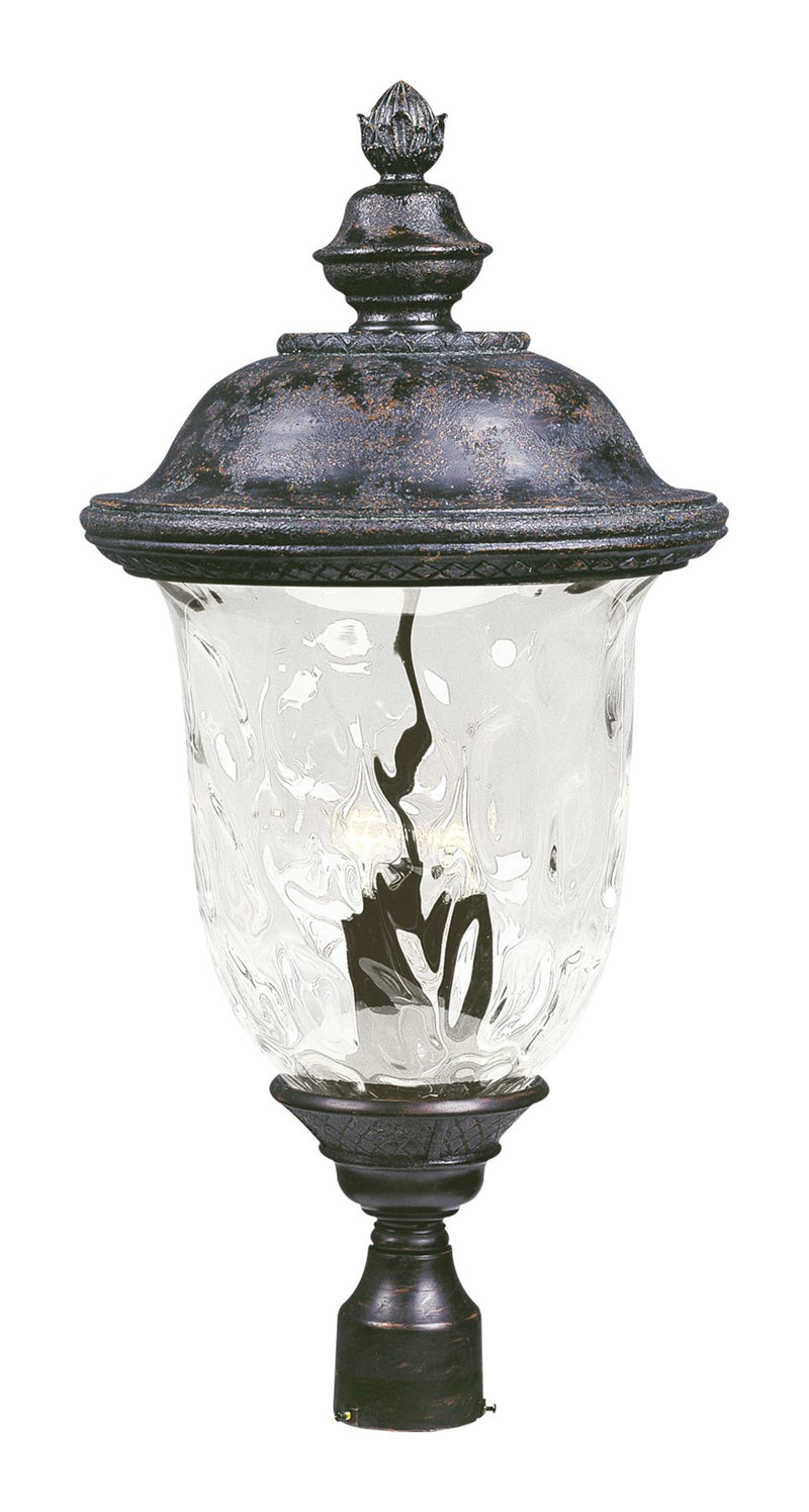 Carriage House VX 29" 3 Light Outdoor Post Lantern in Oriental Bronze