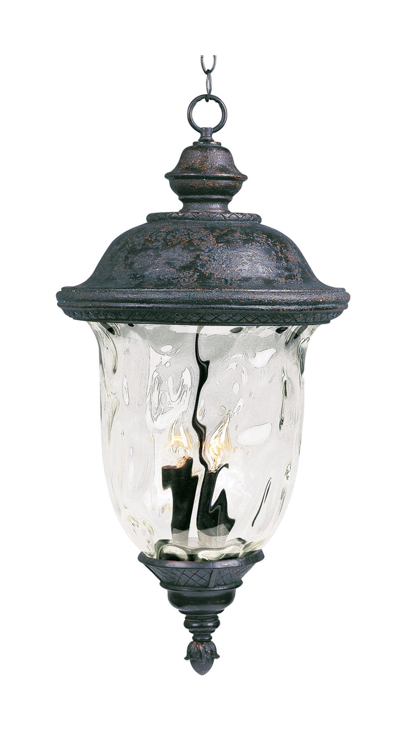 Carriage House VX 3 Light 14" Outdoor Hanging Lantern in Oriental Bronze