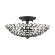 Cassandra 2-Light Medium Semi-Flush Mount in Black