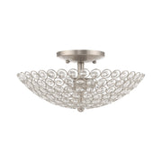 Cassandra 2-Light Medium Semi-Flush Mount in Brushed Nickel