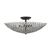 Cassandra 4-Light Extra Large Semi-Flush Mount in Black