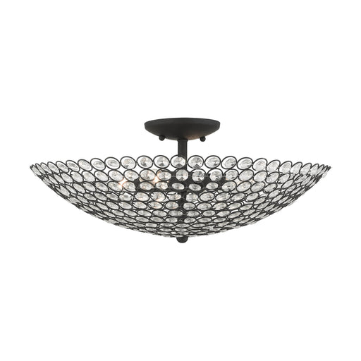 Cassandra 4-Light Extra Large Semi-Flush Mount in Black