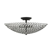 Cassandra 4-Light Extra Large Semi-Flush Mount in Black
