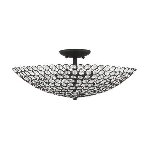 Cassandra 4-Light Extra Large Semi-Flush Mount in Black