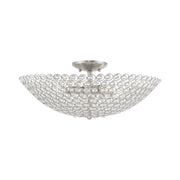 Cassandra 4-Light Extra Large Semi-Flush Mount in Brushed Nickel