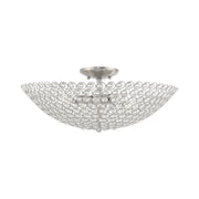 Cassandra 4-Light Extra Large Semi-Flush Mount in Brushed Nickel