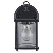Patrician 1-Light 8.3" Outdoor Wall Lantern in Black