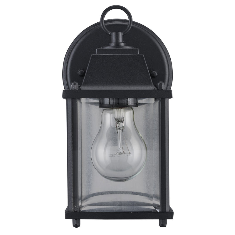 Patrician 1-Light 8.3" Outdoor Wall Lantern in Black