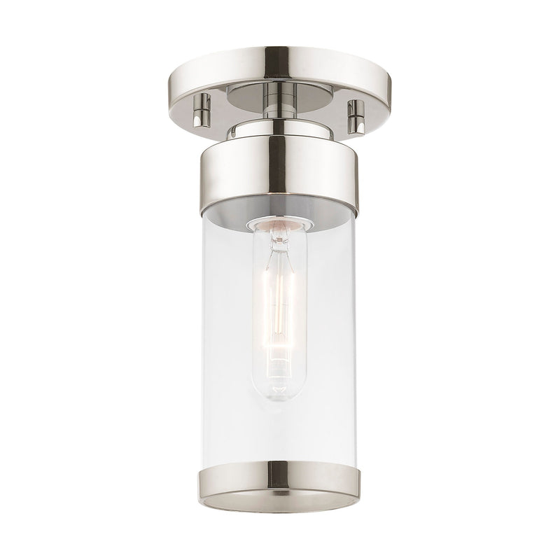 Hillcrest Petite Semi-Flush Mount in Polished Chrome