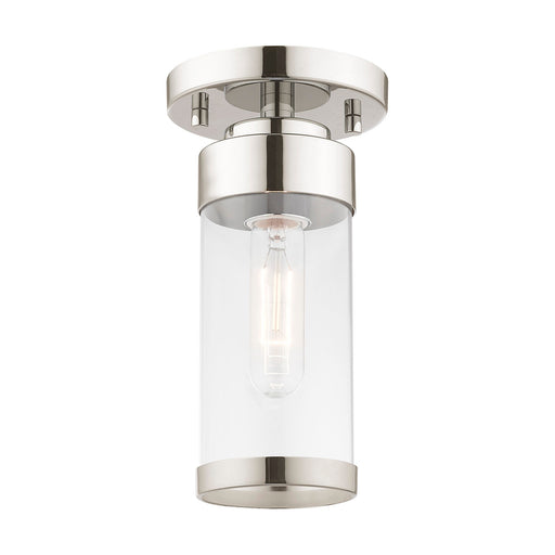 Hillcrest Petite Semi-Flush Mount in Polished Chrome